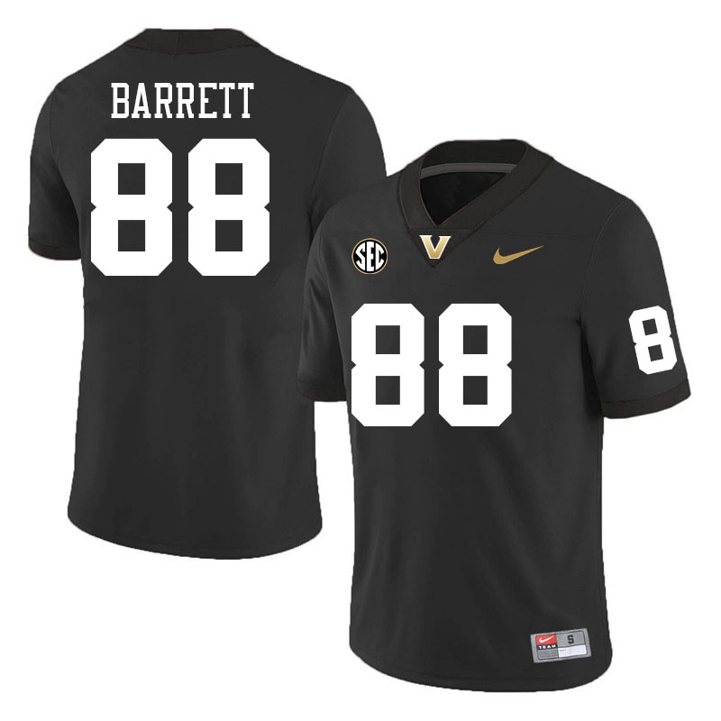 Vanderbilt Commodores #88 Boski Barrett College Football Jerseys Stitched-Black